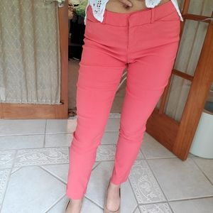 Coral ankle mid-rise chinos